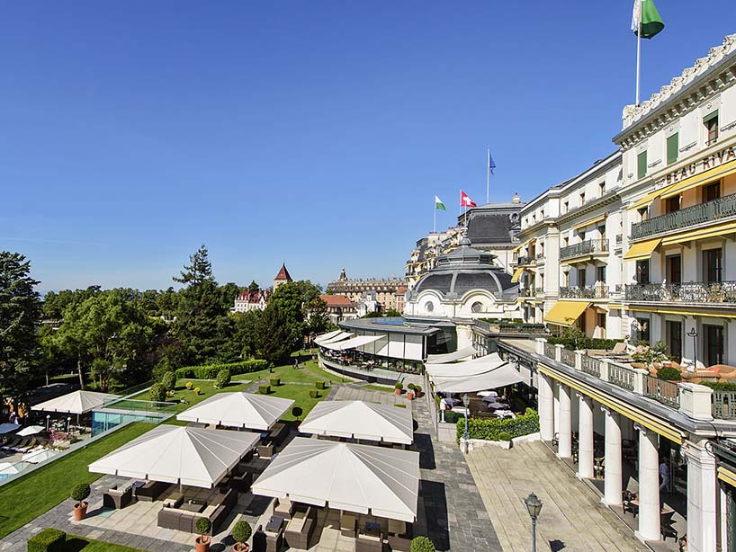 The Beau-Rivage Palace in Lausanne, a historical hotel